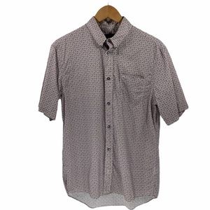 Liberty of London Men’s Short-Sleeve Button-Down Cotton Animal Print Peacock